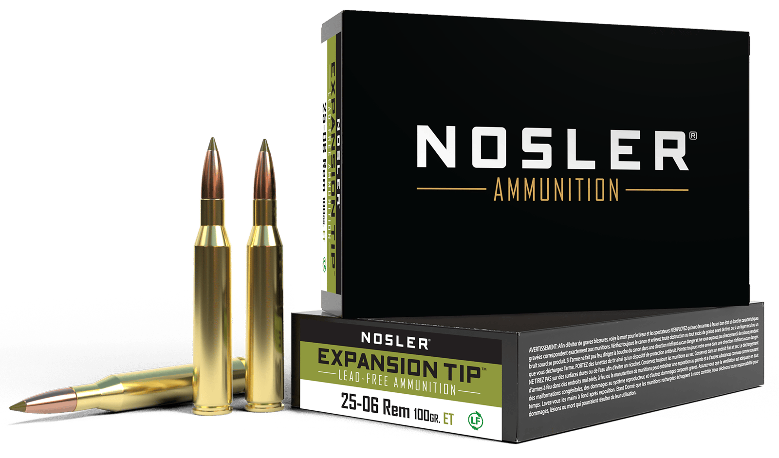 Nosler 40238 E-Tip  25-06Rem 100gr E Tip Lead Free 20 Per Box/10 Case