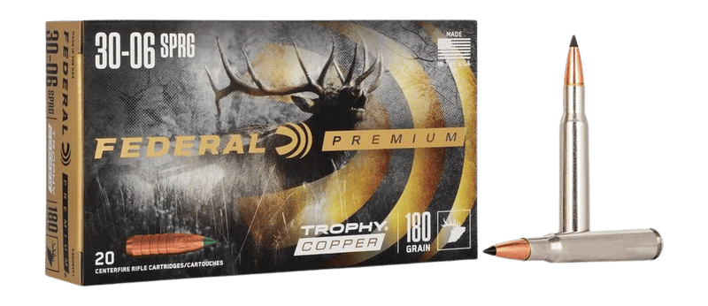 Federal P3006TC1 Premium  30-06Springfield 180gr Trophy Copper 20 Per Box/10 Case