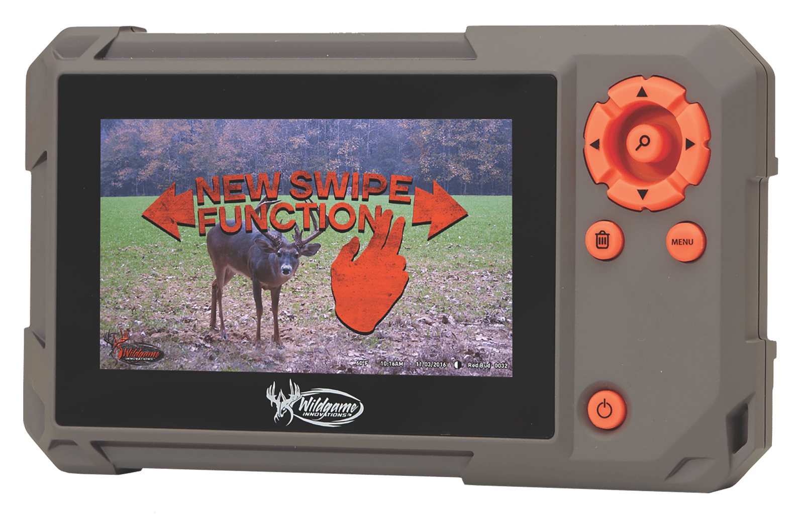 Wildgame Innovations WGIWGIVW0007 Trail Pad Swipe Gray/Orange AAA Battery Auxiliary/USB Port