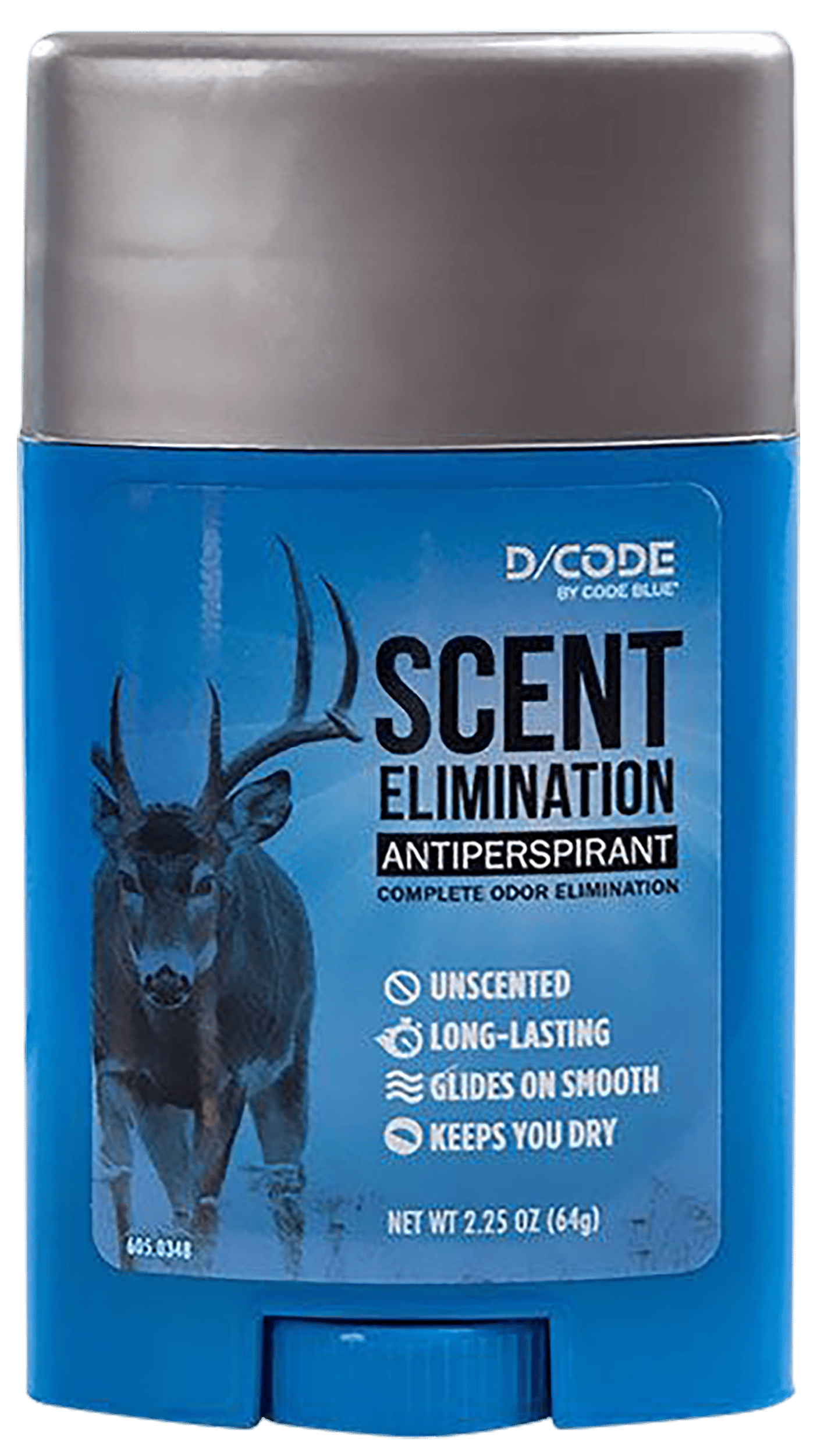 Code Blue OA1317 Scent Elimination Antiperspirant Unscented 2.25 oz Stick