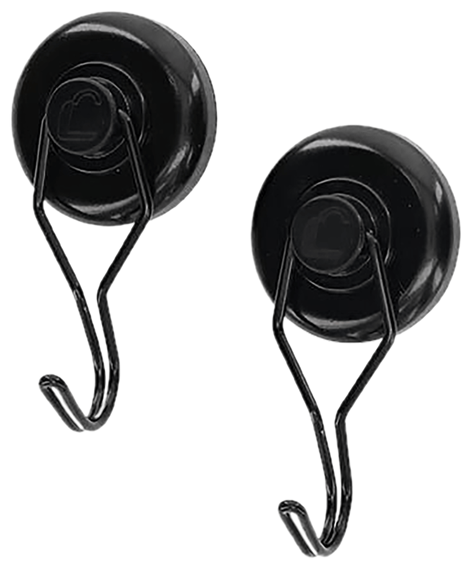 Lockdown 1215354  Magnetic Hook Black Steel Holds 20 lbs 2 Pack