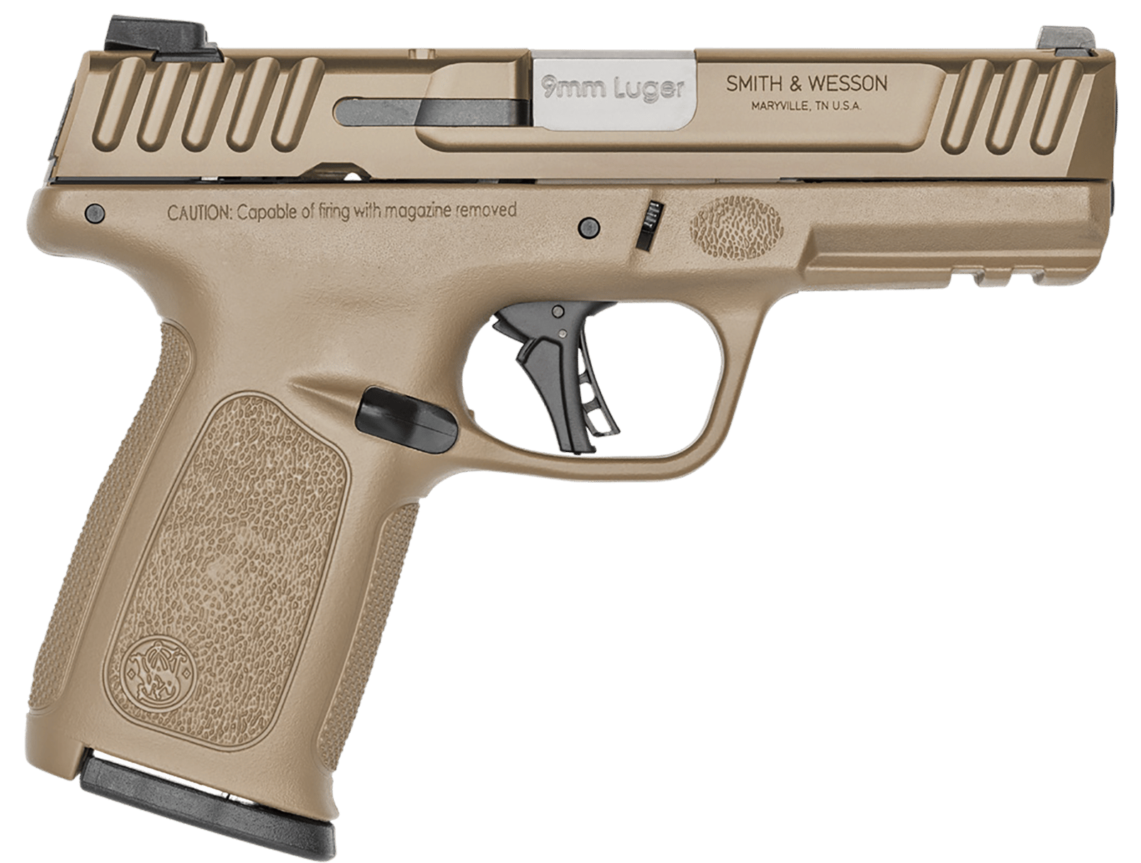 Smith & Wesson 14371 SD9 2.0  9mm Luger 16+1 4" FDE Compact Frame Stainless Steel Slide Textured Grip