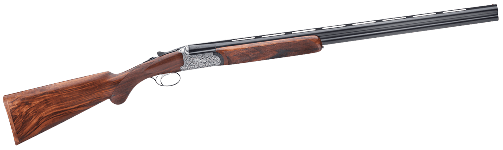 Rizzini USA 41012029 Round Body EM Full Size 20 Gauge Break Action 2rd 29" Vent Rib Barrel, Coin Anodized Silver Receiver, Fixed w/Prince of Whales Grip Grade III Turkish Walnut Stock