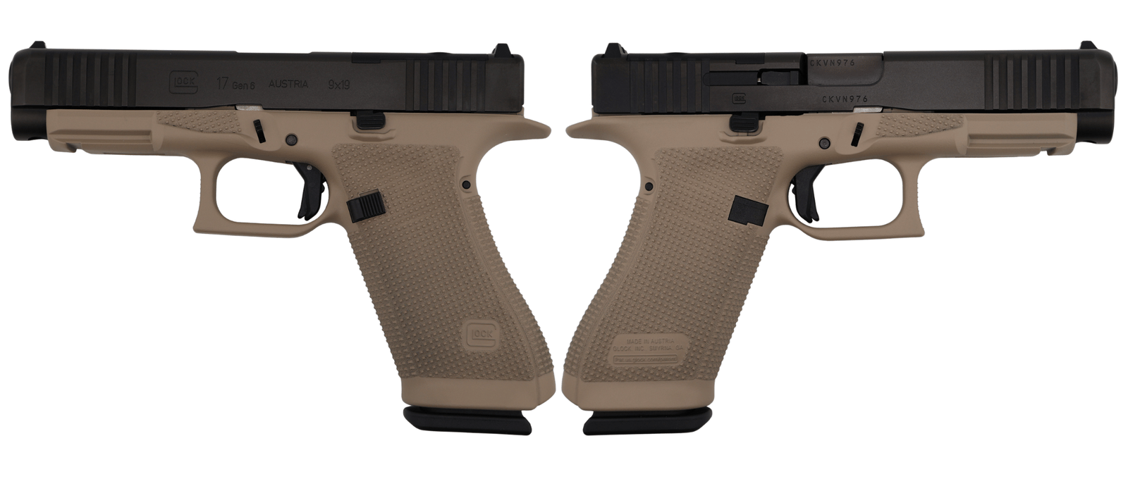 GLOCK 17 GEN6 ORS 9MM PISTOL FDE 4.49" FXD COMM 3-17RD MAGS