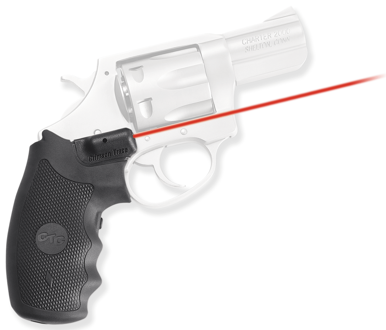 Crimson Trace 0122301 Lasergrips  Fits Charter Arms Revolvers, Red Laser 633nM Wavelength 5mW Output, Black Polymer