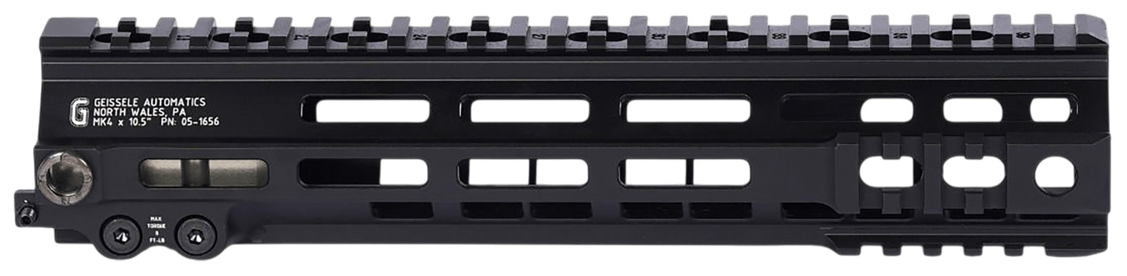 Geissele Automatics 051656B Super Modular Rail Mk4 Black Aluminum 10.50" Long