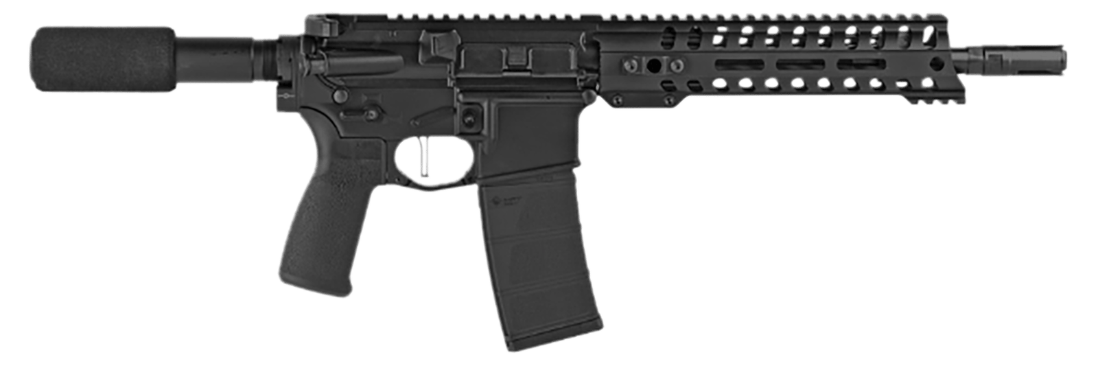 Patriot Ordnance Factory 01801 Minuteman Direct Impingement 5.56x45mm NATO 30+1 10.50", Black, Buffer Tube Stock, Textured Polymer Grip, 3 Prong Flash Hider