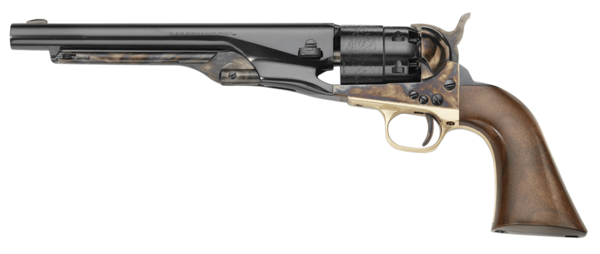 Pietta PF60CH448 1860 Army 44 Cal 6rd 8" Blued Steel Barrel & Cylinder, Color Case Hardened Frame, Walnut Grip