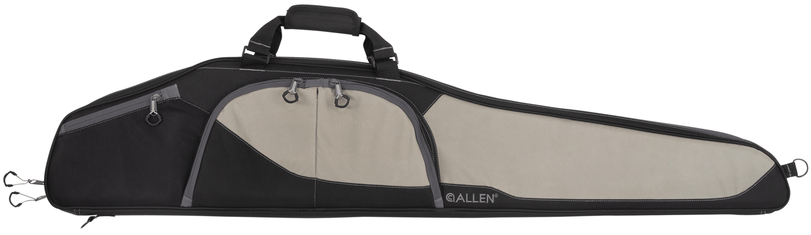 Allen 68246 Sawatch Rifle Case 46" Black Endura w/Tan Accents, Foam Padding, Accessory Pockets, Lockable Zippers & Plush Tricot Lining
