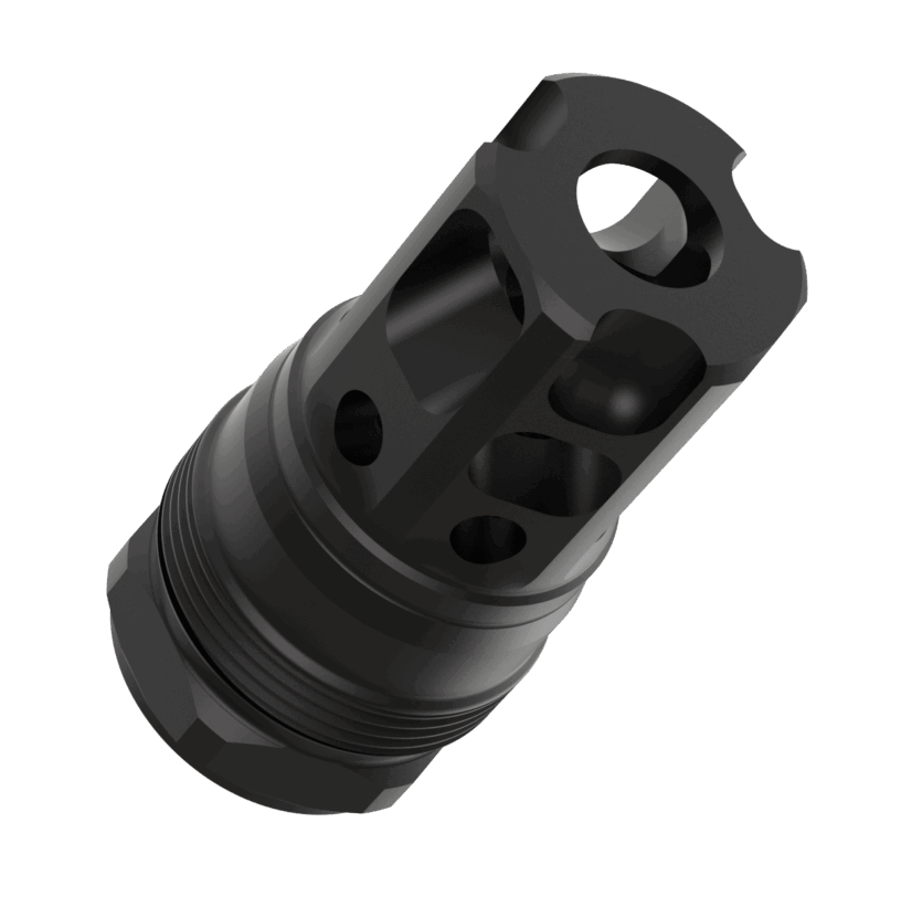 Liberty Precision Machine LPM-2009 Liberty Bell Muzzle Brake Black Stainless Steel 1/2"x28 Threads 1.70"