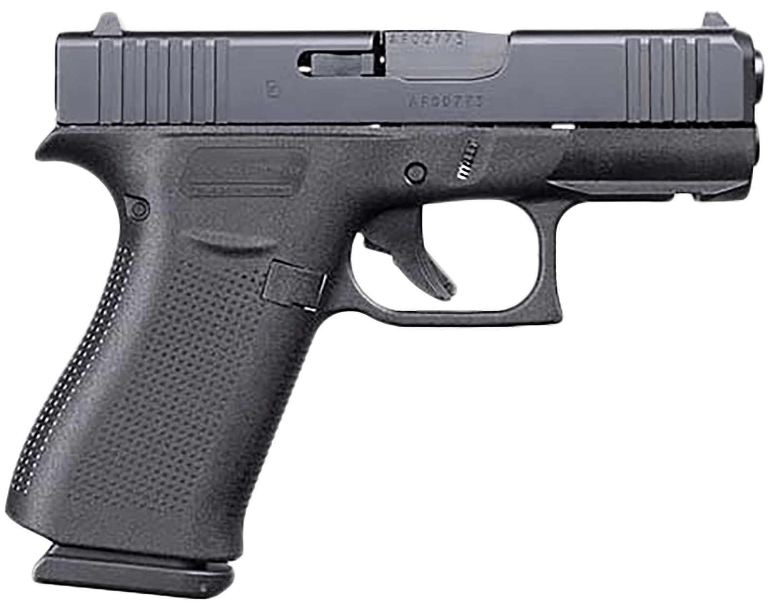 Glock UX4350201FR G43X  Sub-Compact Frame 9mm Luger 10+1 3.41" Black GMB Barrel, Black nDLC Front Rail/Serrated Steel Slide, Black Polymer Frame w/Beavertail, Black Textured Grip, Ambidextrous