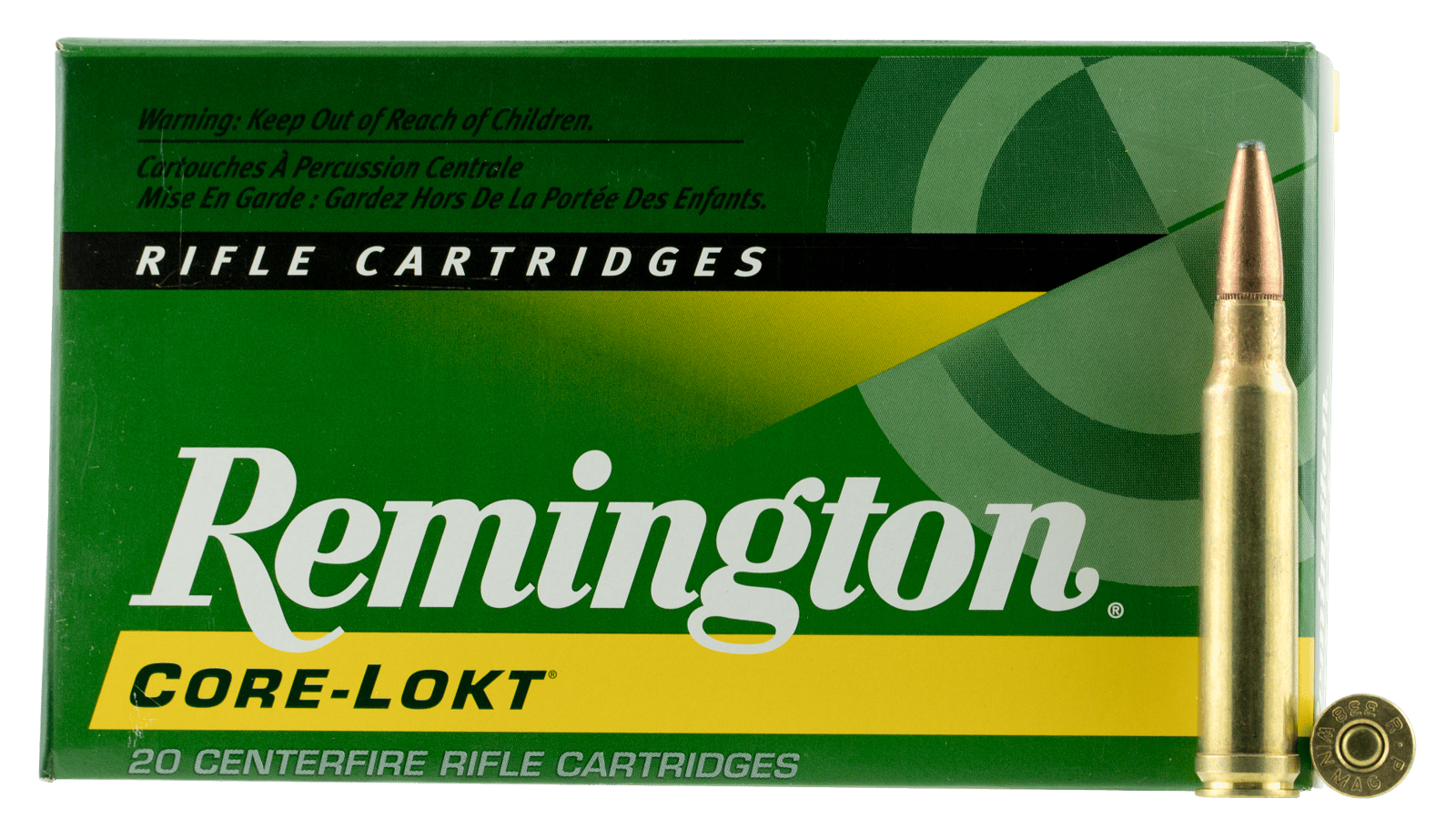 Remington Ammunition 22191 Core-Lokt  338WinMag 250gr Core-Lokt Pointed Soft Point 20 Per Box/10 Case