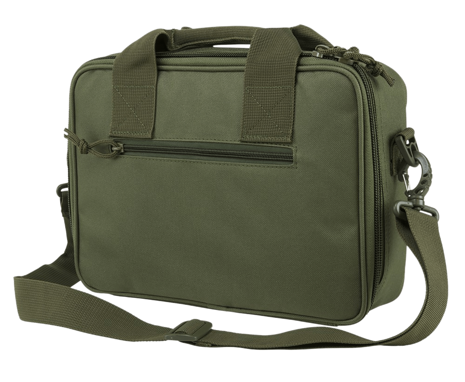 NcStar CPDX2971G VISM Double Pistol Range Bag w/Mag Pouches Heavy Duty Lockable Zippers For Compliance Padded Carry Handle Adjustable Shoulder Strap Green