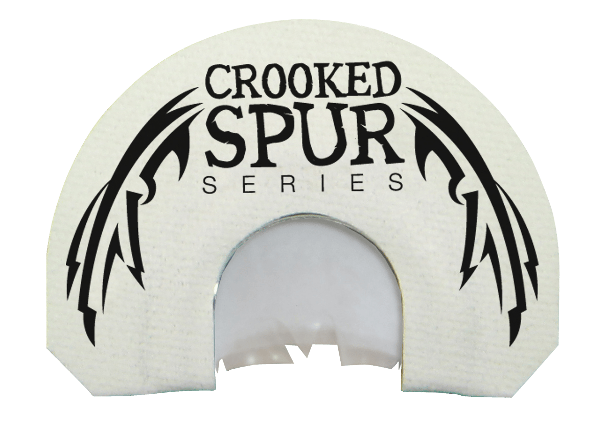Foxpro CSMOUTHWHTSLASH Crooked Spur V-Cut Slash Diaphragm Call Triple Reed Turkey Sounds Attracts Turkeys White