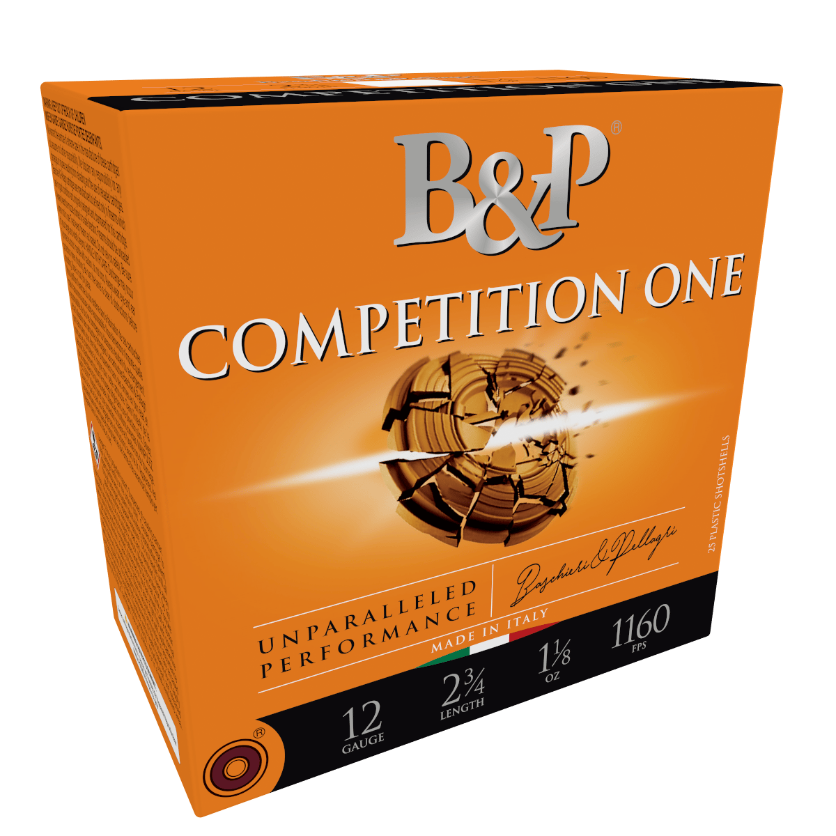 B&P Ammunition 12B1CP9 Competition One  12Gauge 2.75" 1oz 9Shot 25 Per Box/10 Case