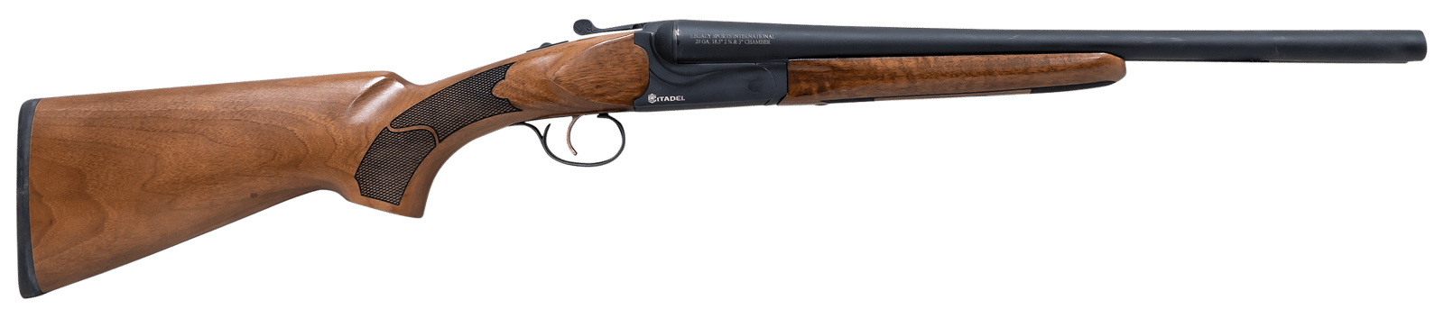 Citadel CITSBS1218 Coach  Compact Frame 12 Gauge Break Open 3" 2rd 18.50" Blued Barrel & Receiver, Walnut Fixed Stock, Ambidextrous