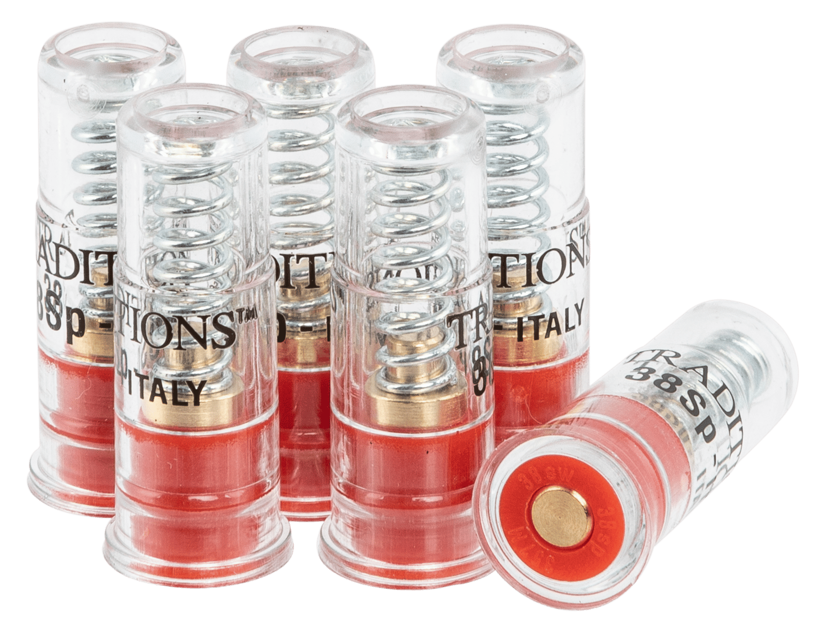 Traditions ASC38 Snap Caps Pistol 38Special Plastic Brass Base 6Pack