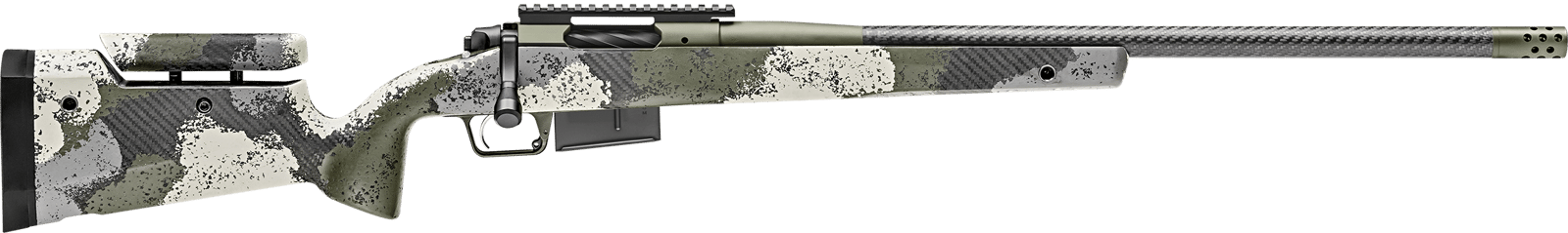 Springfield Armory BAW92465PRCCFGA 2020 WayPoint  6.5 PRC 3+1 24" CF Evergreen Camo Hybrid Profile w/Adj Cheek Comb & M-LOK Stock Mil-Spec Green Cerakote Right Hand