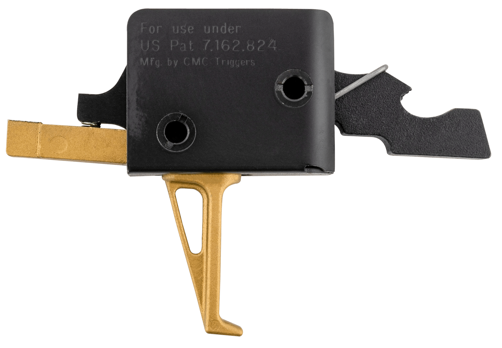 CMC Triggers 91503GF Drop-In Gold Finger Single-Stage Flat Trigger w/ 3-3.50 lbs Draw Weight & Gold Finish
