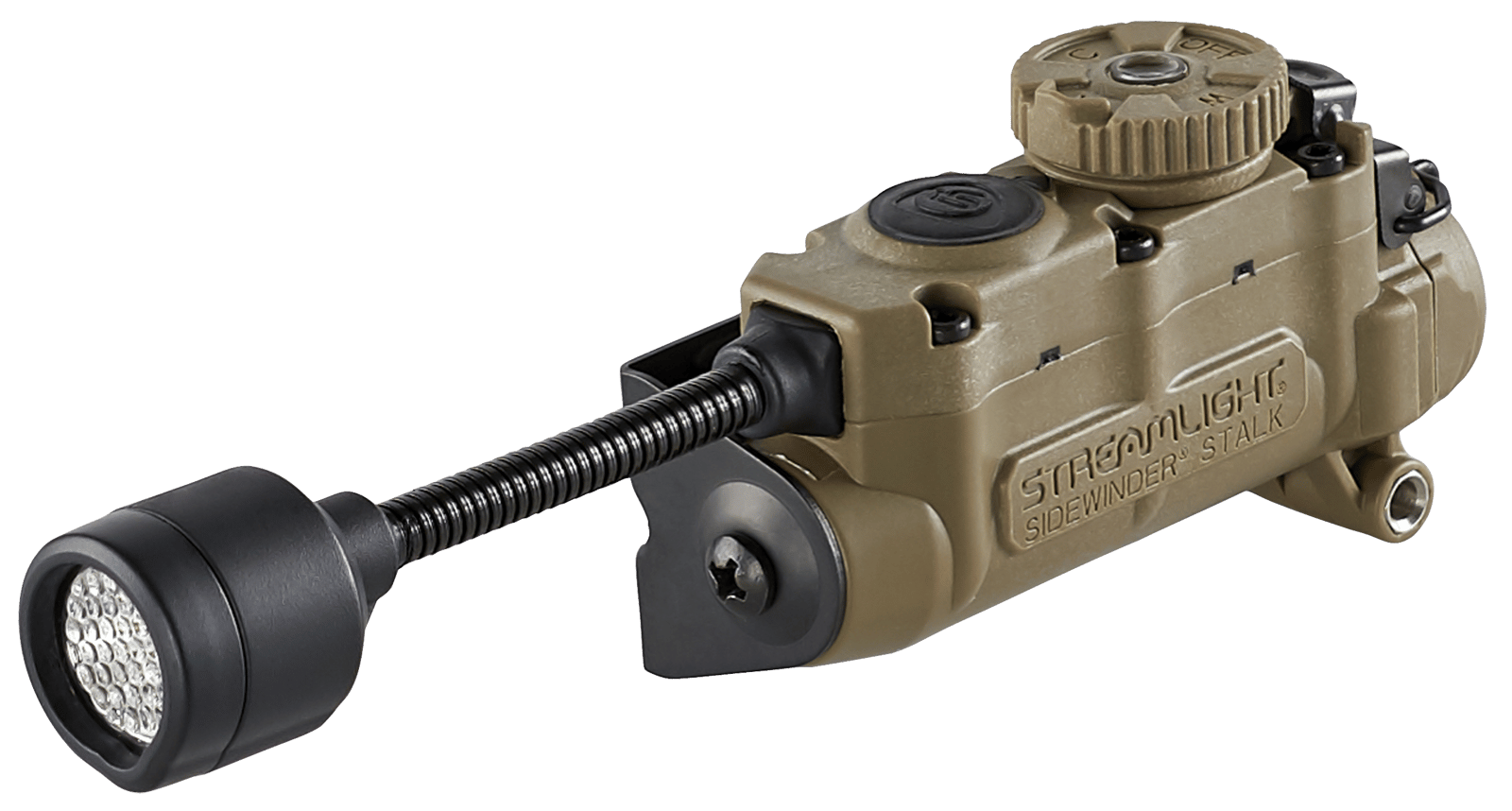 Streamlight  Sidewinder Stalk Helmet Light 23/28/57/76 Lumens White White/Red/Green/Blue/IR LED Bulb Coyote 28 Meters Distance