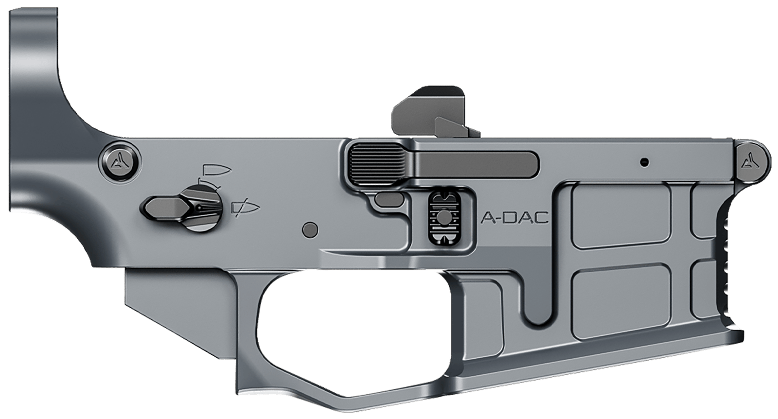 Radian Weapons R0388 A-DAC 15 Lower Receiver Gray, Fully Ambi Controls, Talon 45/90 Safety, Ext. Bolt Catch, Left-Side Mag Release, Right-Side Bolt Release, Enhanced Takedown Pins