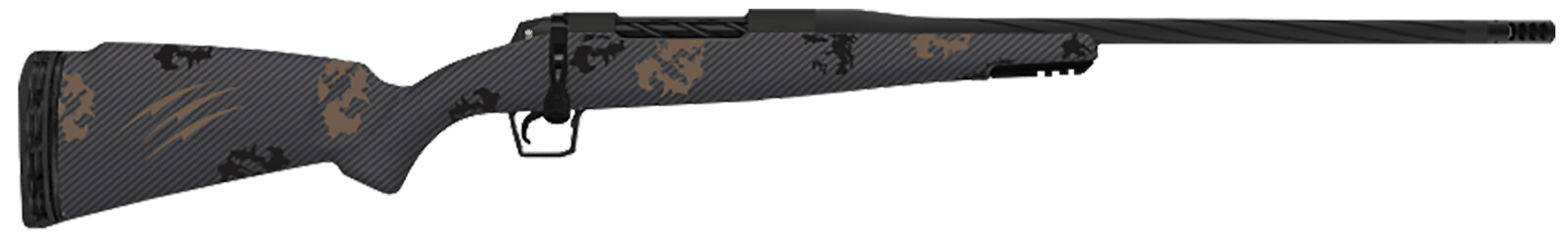 Fierce Firearms TWROG7PRC22BT Twisted TI Rogue 7mm PRC 22" Black Cerakote Steel Threaded Barrel, Drilled & Tapped Titanium Receiver, LR Negative Comb Trophy Camo Carbon Fiber Stock