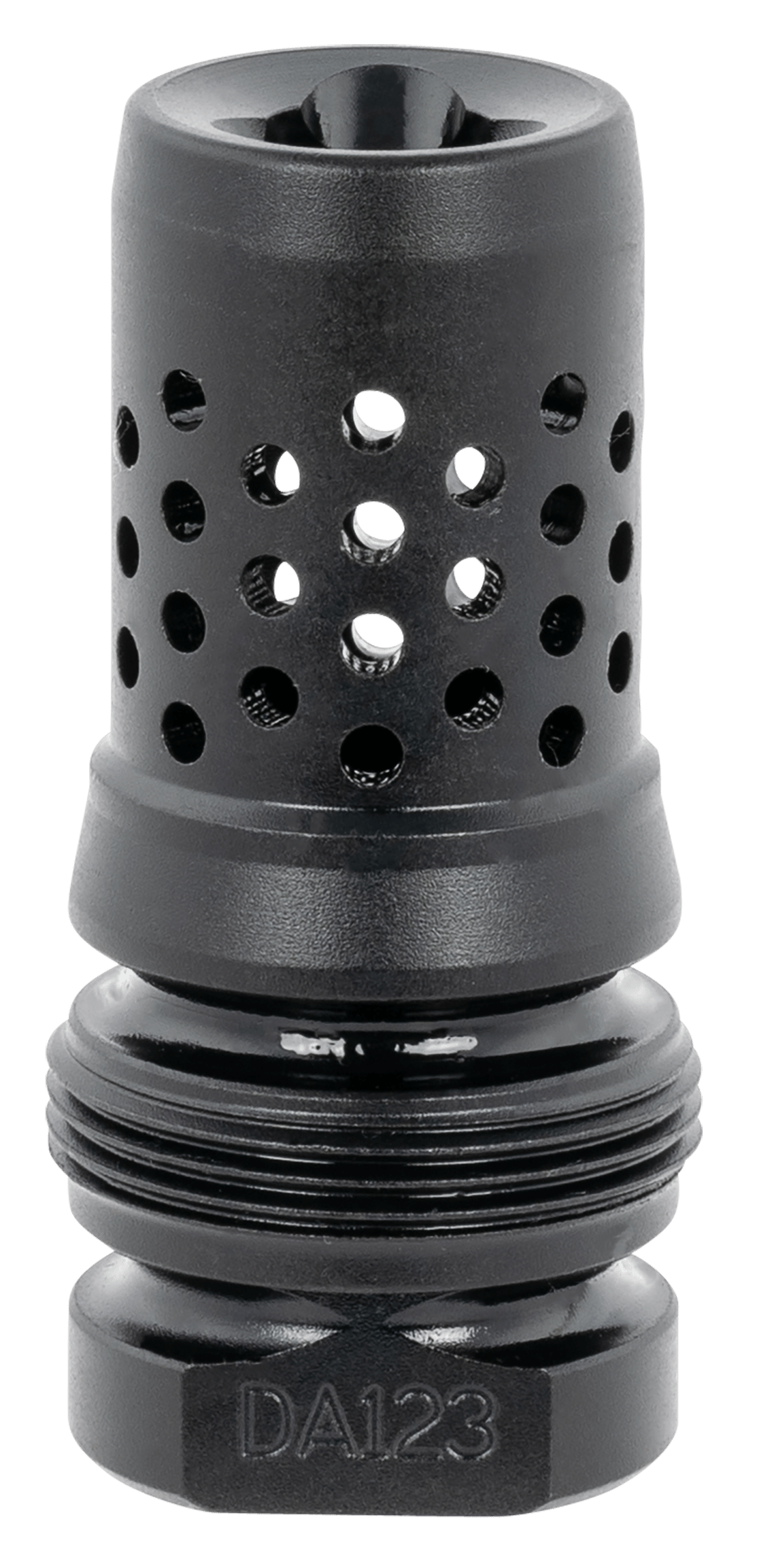 Dead Air DA123 Xeno Muzzle Brake Black Nitride 4140 Steel with 1/2"-28 tpi Threads