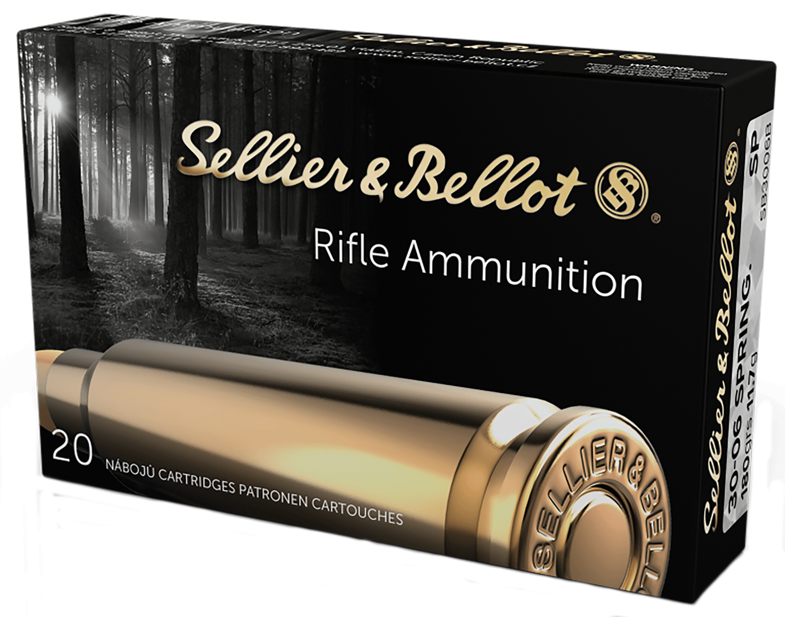 Sellier & Bellot SB3006B Rifle  30-06Springfield 180gr Soft Point 20 Per Box/20 Case