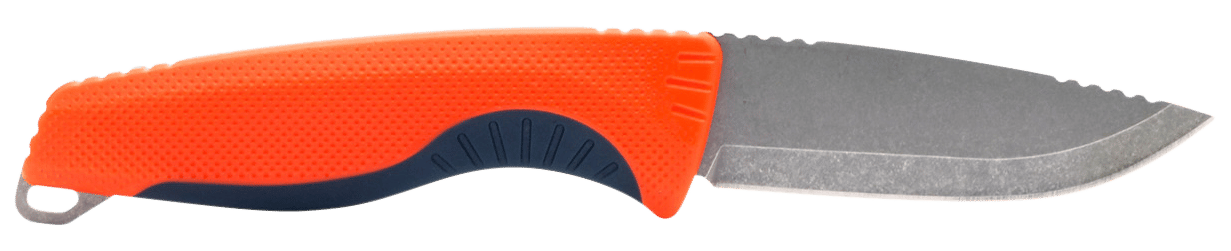 S.O.G SOG17410341 Aegis FX  3.70" Fixed Drop Point Plain Satin 4116 Krupp SS Blade, Recue Red w/Indigo Accents GRN Handle, Includes Sheath