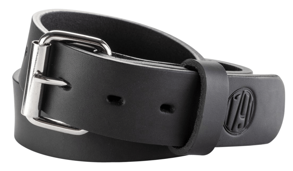 1791 Gunleather BLT014852SBLA 01  Gun Belt Stealth Black Leather 48/52 1.50" Wide Buckle Closure