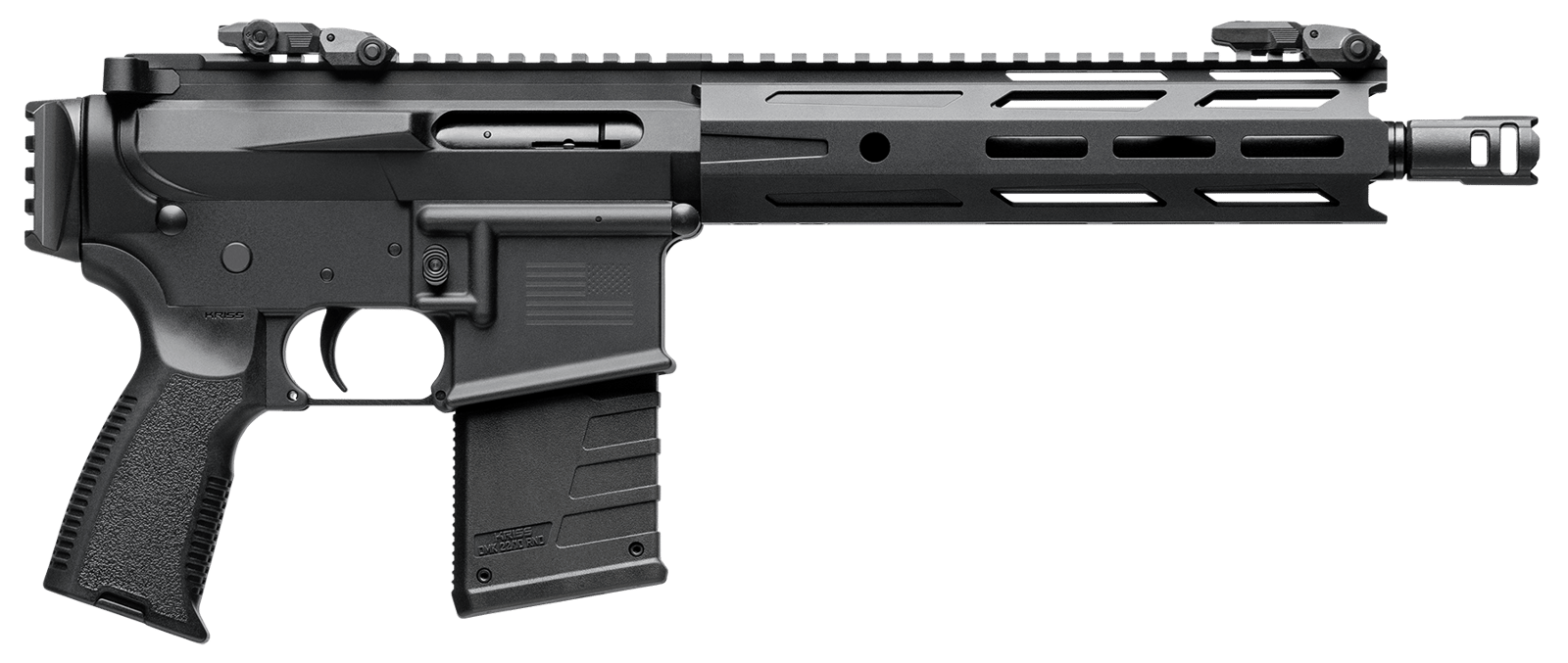 Kriss USA DM22P26BL10 DMK22P  22 LR 10+1 10.50" Black Threaded Barrel, Matte Black Picatinny Rail Receiver, Picatinny Rail Rear, Black Polymer Grip