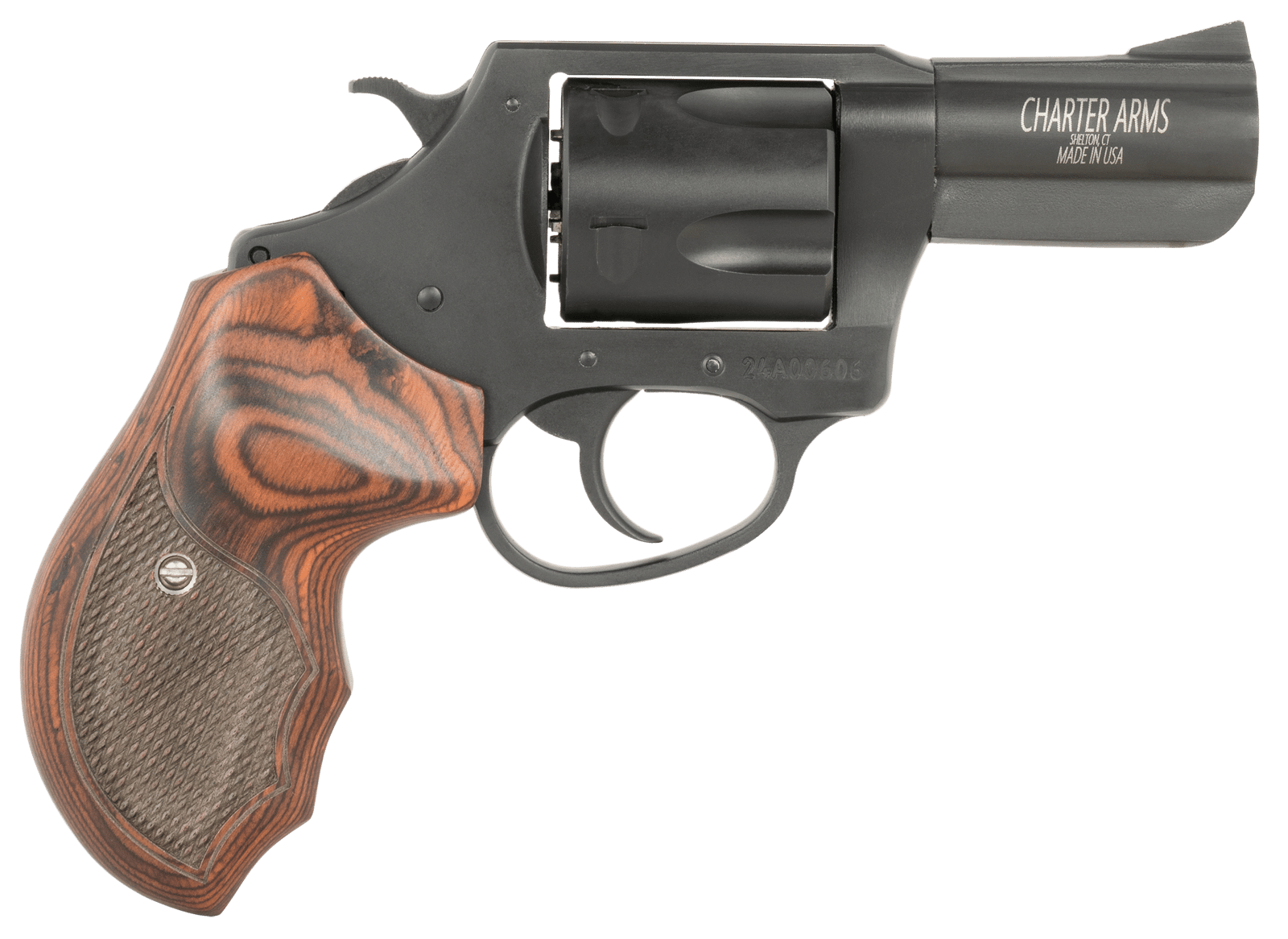 Charter Arms 14423 Bulldog  44 Special 5rd 2.50" Black Passivate Steel Barrel & Cylinder, Black Passivate Steel Frame, Rosewood Grip, Exposed Hammer