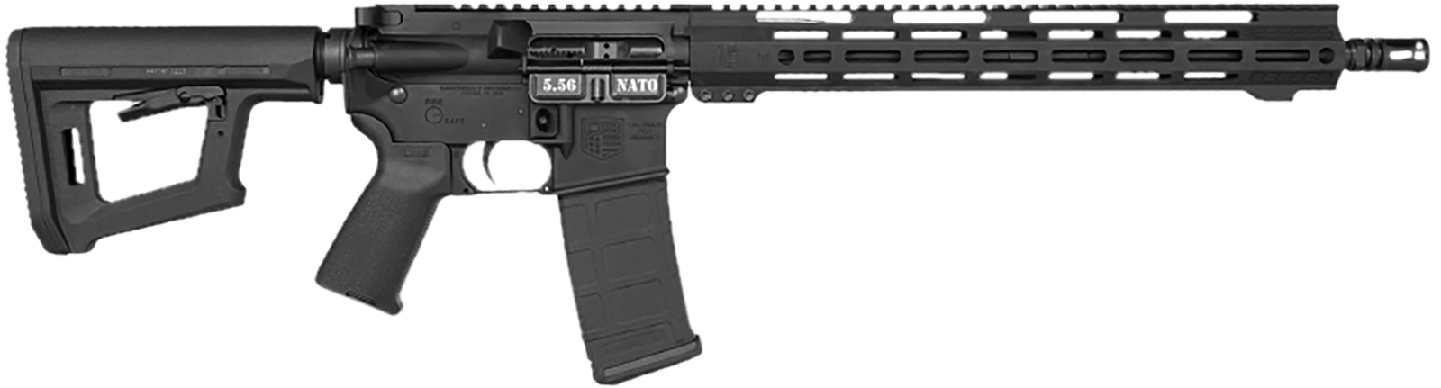 Diamondback DB1718K001 DB15  5.56 NATO 30+1 16" Black Nitride Threaded Barrel, Black Hardcoat Anodize Picatinny Rail Aluminum Receiver, Adjustable Black Synthetic Stock, Magpul MOE Grip