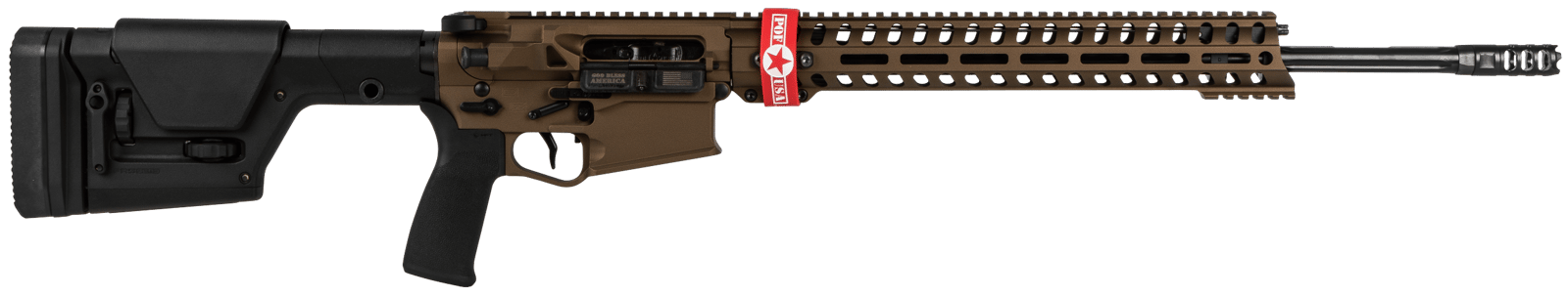 Patriot Ordnance Factory 01567 Revolution DI Gen4 6.5 Creedmoor 20" 20+1 Burnt Bronze Adjustable Magpul PRS Stock 14" M-LOK
