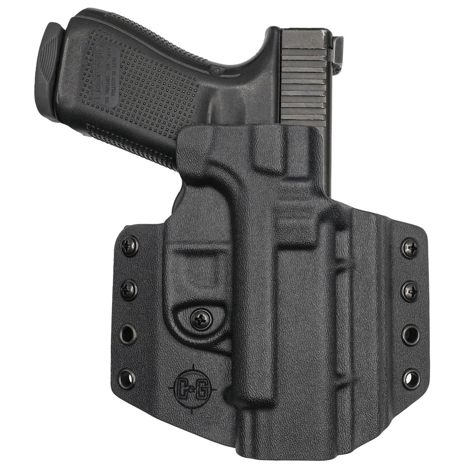 C&G Holsters 1850100 Covert  OWB Black Kydex Belt Loop Fits 1911 Government 5"