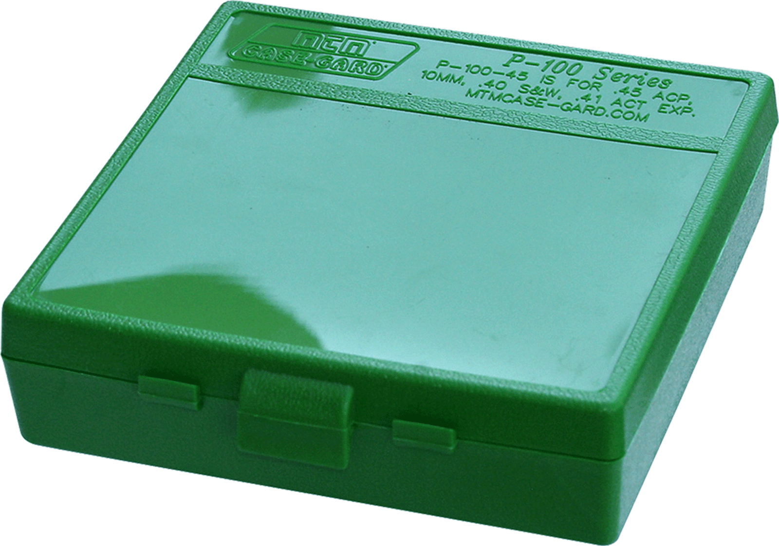 MTM Case-Gard P100910 Ammo Box Flip-Top Multi Caliber Green Polypropylene 100rd