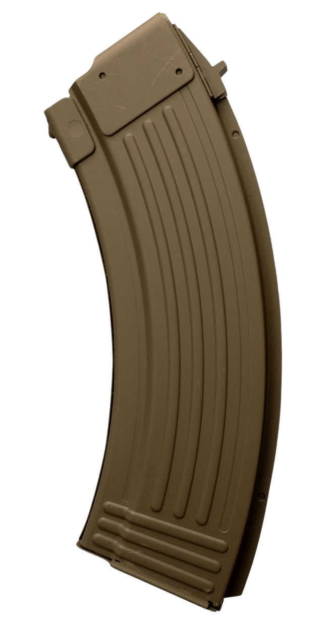 Global Ordnance LLC 810091157466   30rd Fully Ribbed 7.62x39mm Fits AK-47 FDE Steel