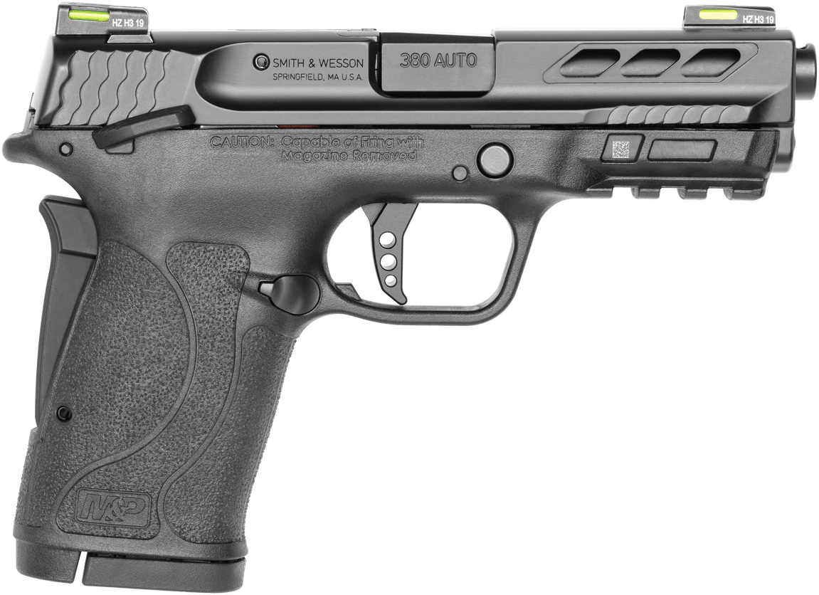 Smith & Wesson 12717 Performance Center M&P Shield EZ M2.0 380 ACP 3.80" 8+1 Black Black Armornite Stainless Steel Slide Black Polymer Grip