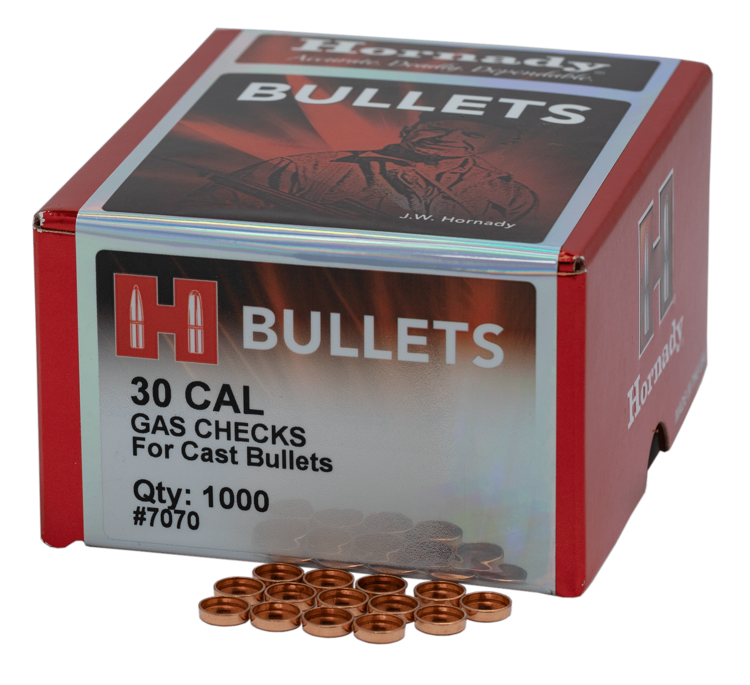 Hornady 7070 Crimp-On Gas Checks 30 Cal Cast Bullets/ 1000 Per Box