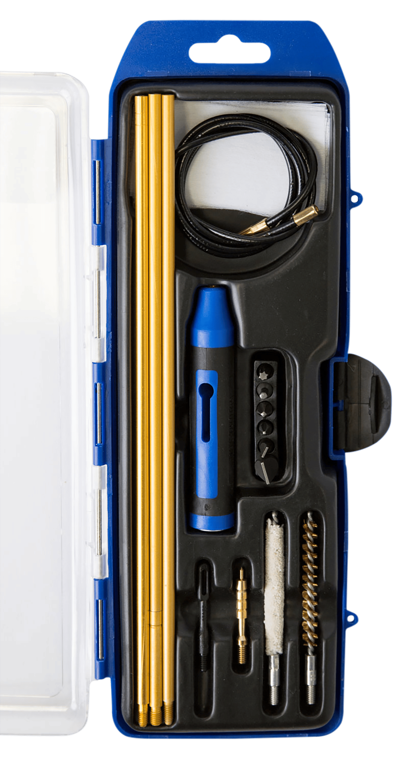 DAC GM22HY GunMaster Hybrid Cleaning Kit 22 Cal Rifle/16 Pieces Black/Blue
