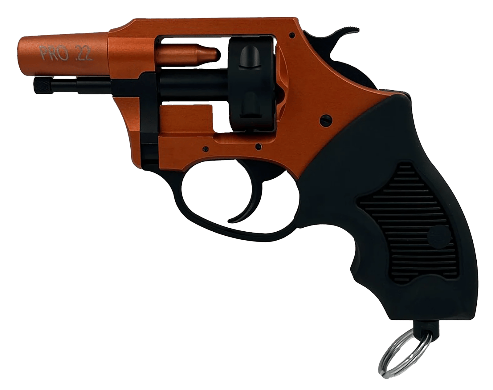 Charter Arms 82090 Pro 209  209 Primers, 6rd Orange Cerakote Aluminum Frame, Black Rubber Grips