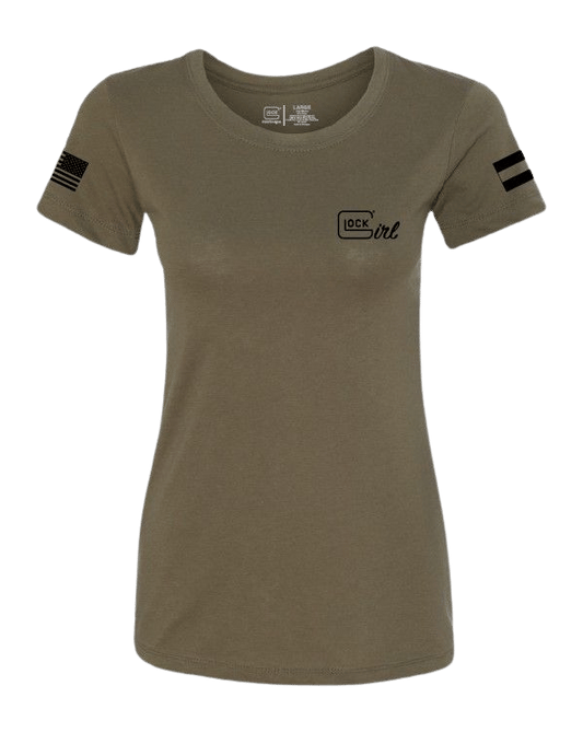 GLK AP96369 GLOCK GIRL FLAG TEE L   GRN