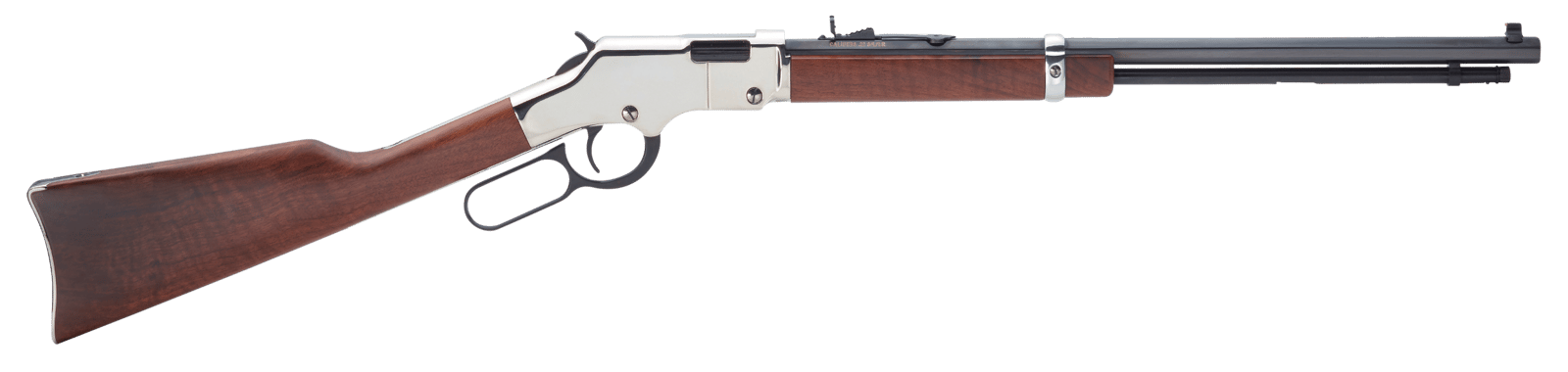 Henry H004S Golden Boy Silver 22 Short, 22 Long or 22 LR Caliber with 16 LR/21 Short Capacity, 20" Blued Barrel, Nickel-Plated Metal Finish & American Walnut Stock Right Hand (Full Size)