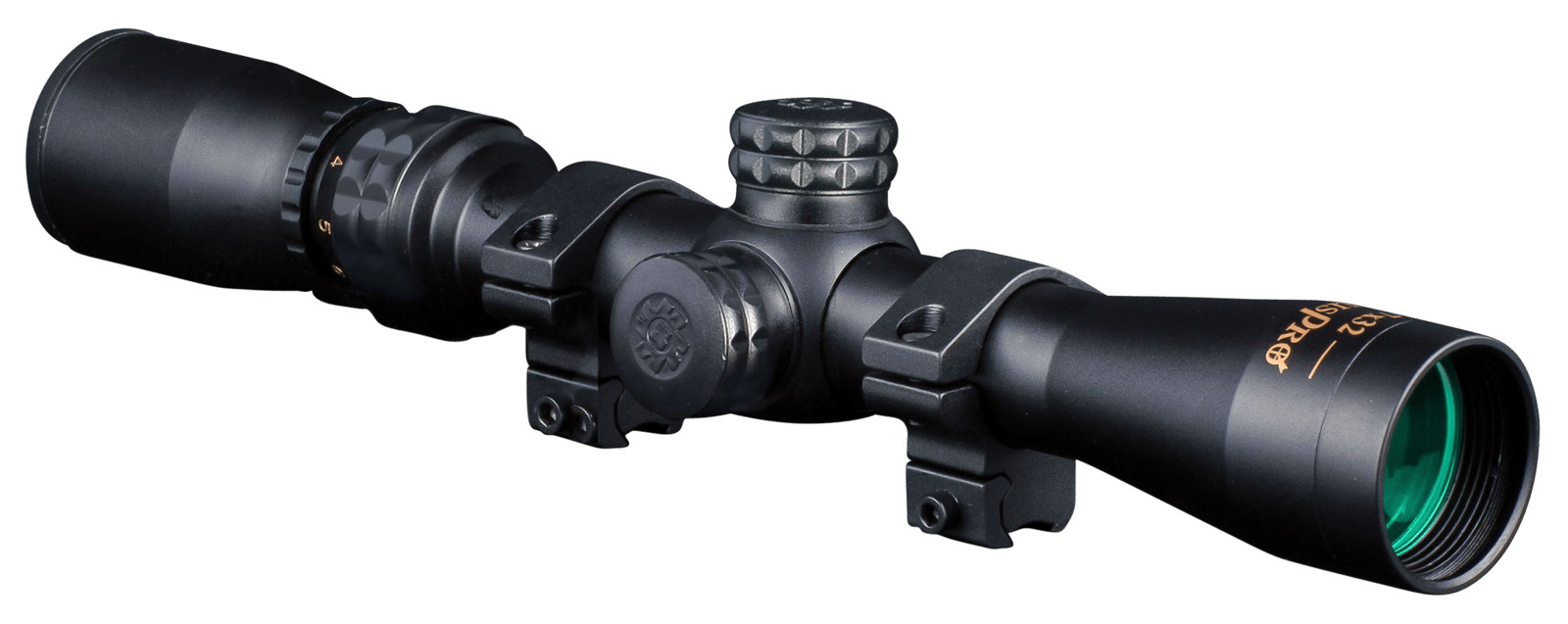 Konus 7260 KonusPro  Matte Black 2-7x32mm 1" Tube Engraved 30/30 Duplex Reticle Includes Mounting Rings