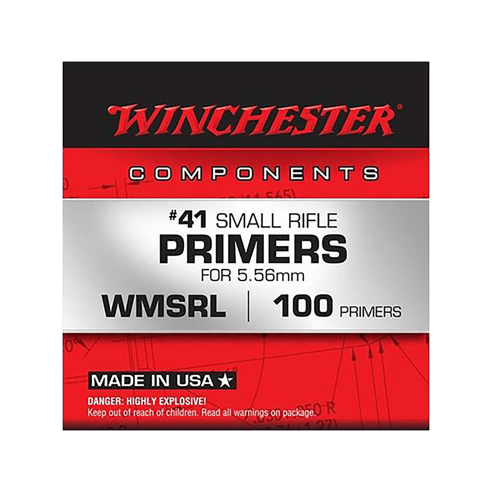 Winchester Ammo WMSRL Primers #41 Small Rifle 5.56x45mmNATO/1000Rds