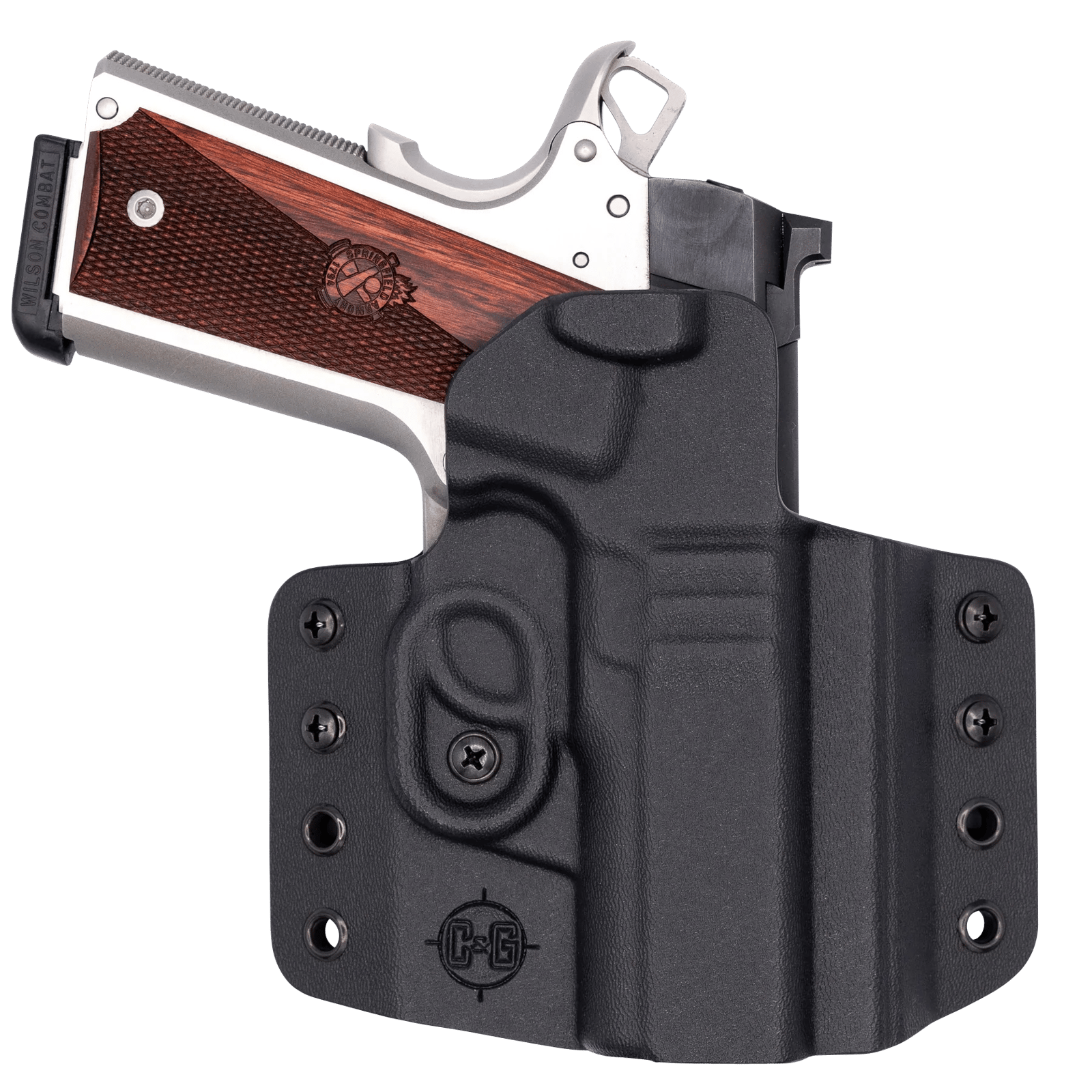 C&G Holsters 1862100 Covert  OWB Black Kydex Belt Loop Fits 1911 3.5" Right Hand