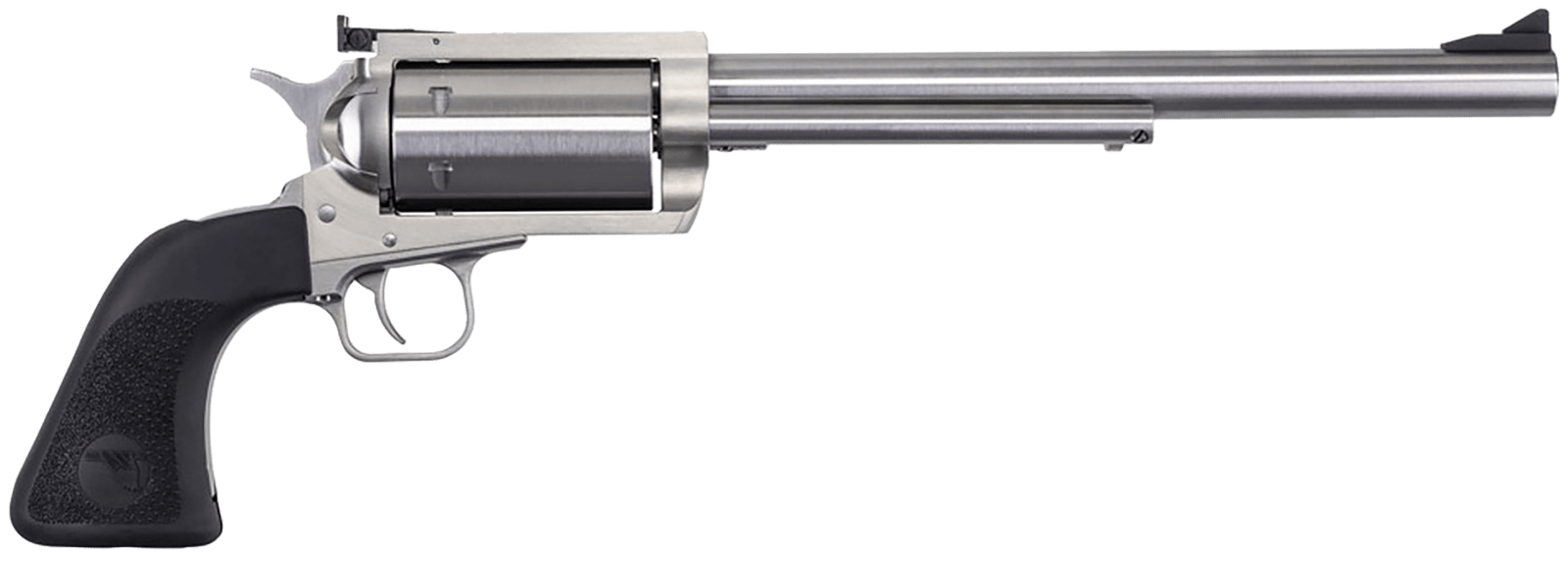 Magnum Research BFR30306 BFR  Extra Large 30-30 Win 6 Shot 10" Brushed Stainless Steel Barrel & Cylinder, Stainless Steel Frame, Black Hogue Rubber Grip, Exposed Hammer