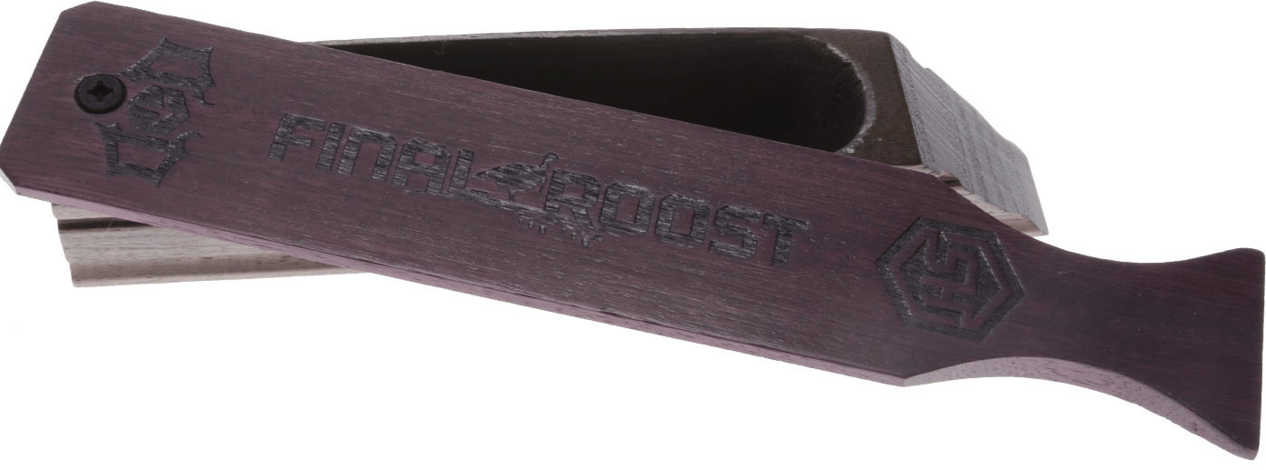 Drury Outdoors DODBC Signature  Box Call Attracts Turkeys, Natural Walnut/Purple Heart