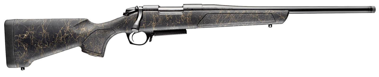 Bergara Rifles B14S903 B-14 Stoke 243 Win 4+1, 20" Graphite Black Cerakote #4.5 Contour Threaded Barrel, Graphite Black Cerakote Steel Receiver, Black Webbed Tan Fixed w/SoftTouch Synthetic Stock
