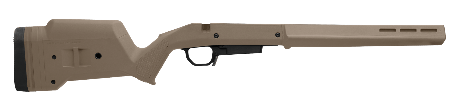 Magpul MAG1207-FDE Hunter American Stock Flat Dark Earth Adjustable Synthetic Stock with Aluminum Chassis for Short Action Ruger American Right Hand Includes STANAG Mag Well